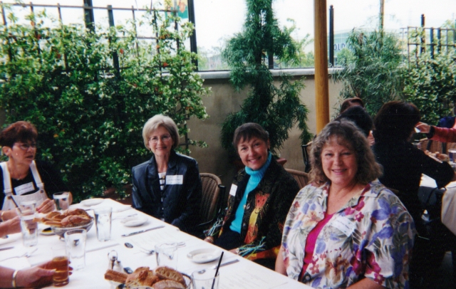 2001 Girls Luncheon - L to R - Linda Ghiselline, ??, Karen Coleman and Marilee Price 